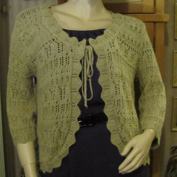 White Stag Tan Open Front Cardigan Sweater 16/18 - Picture 1 of 7